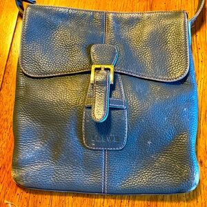 LOEWE pre loved shoulder bag, no tear, just sign of wear, fading color